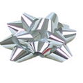 Silver 8" Diameter Glitter Perfect Bow  (1 1/4" Ribbon)